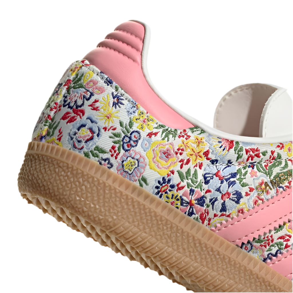 Adidas Samba OG x Liberty London Floral Embroidery JI0280 dettaglio tacco