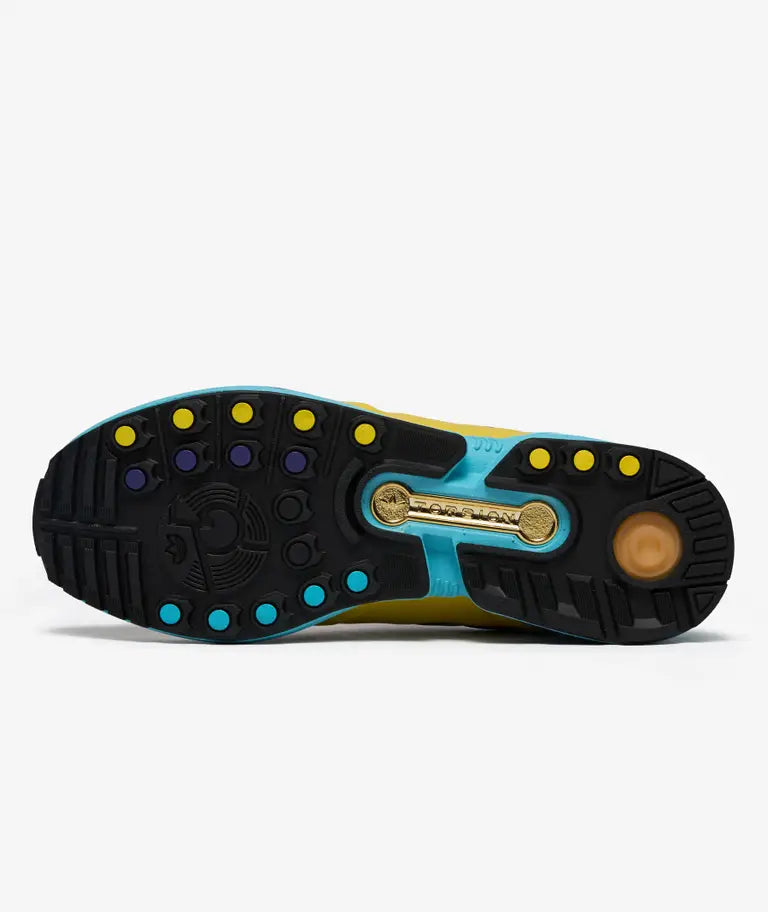 Dettaglio suola adidas ZX 8000 Consortium Yellow Blue Glow