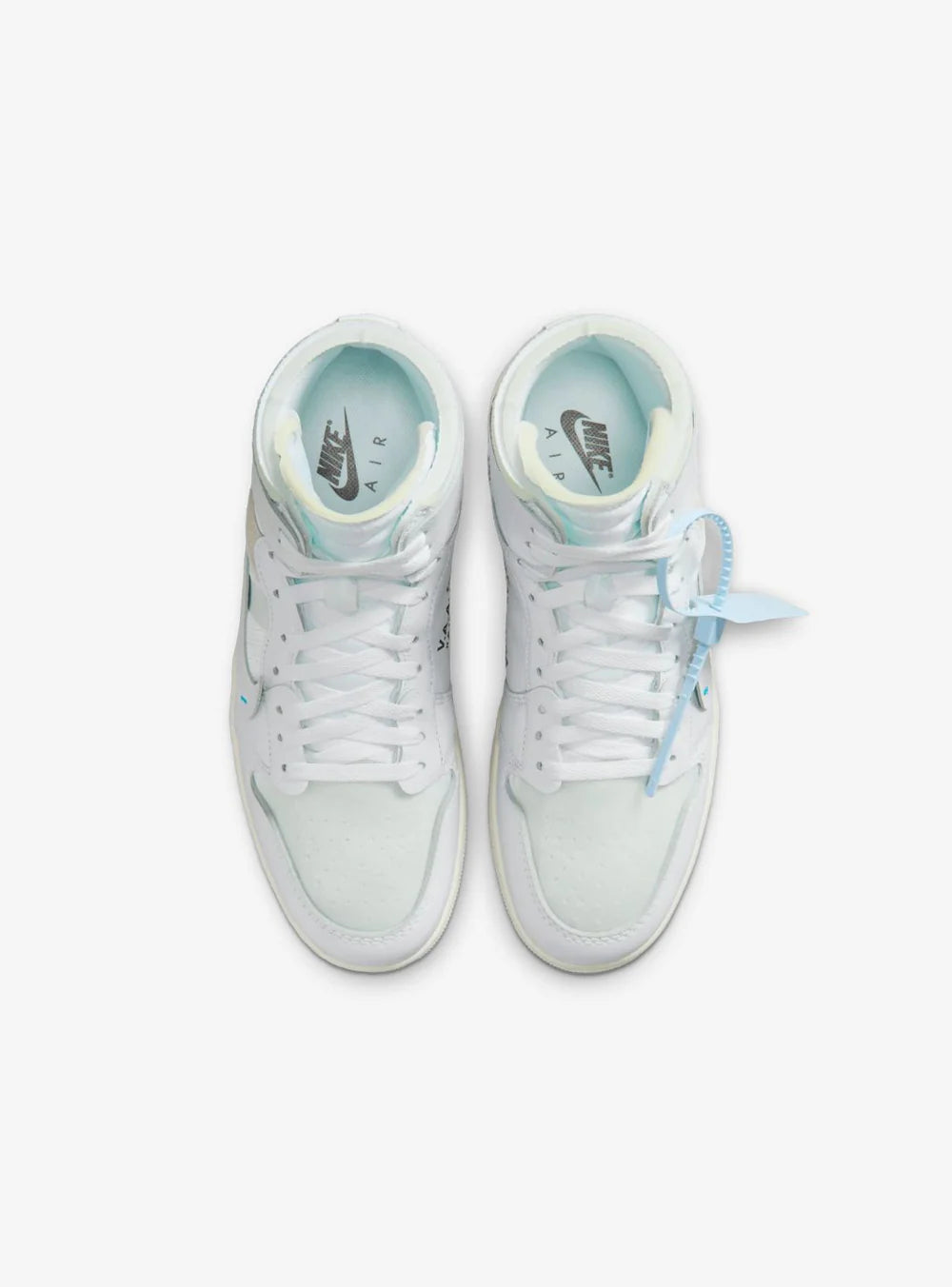 Air Jordan 1 High x Off-White Alaska vista dall’alto
