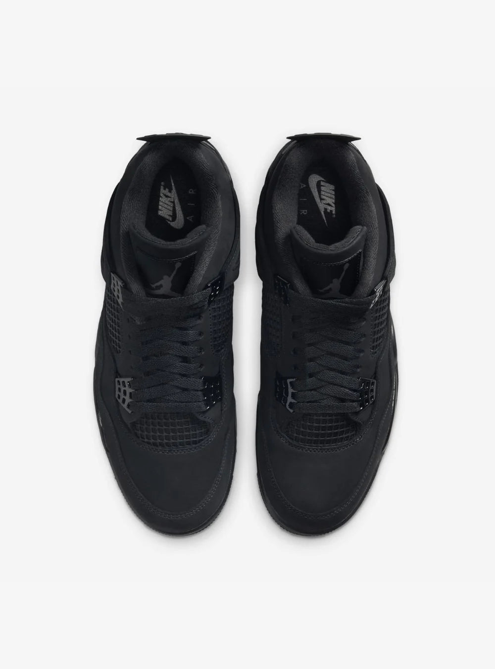 Air Jordan 4 Black Cat FV5029-010 vista dall'alto