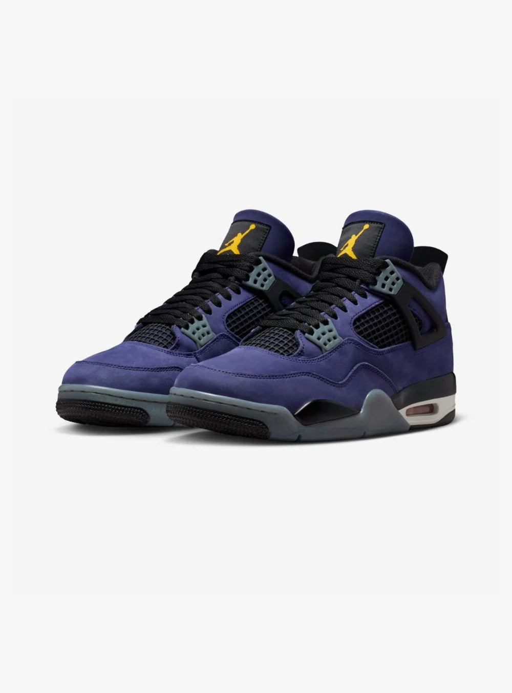 Air Jordan 4 Retro Lakers vista angolata