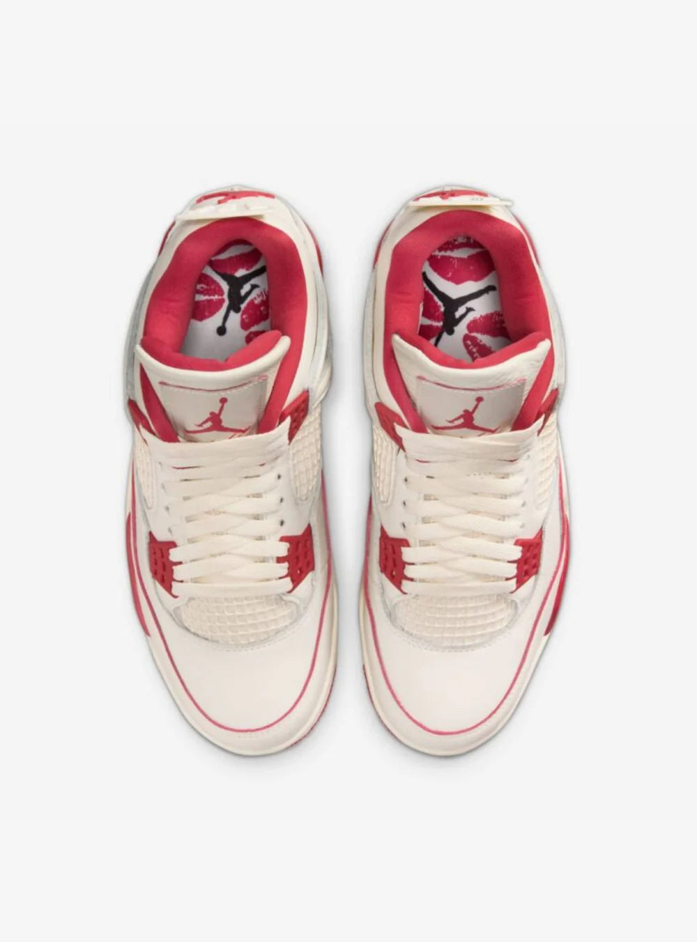 Air Jordan 4 Retro Valentine’s Day Sierra Red W vista superiore
