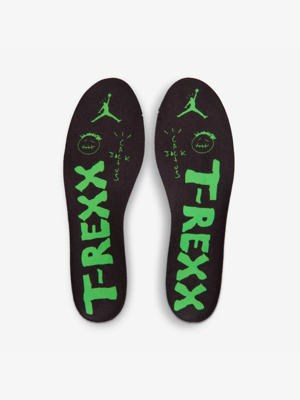 Dettaglio soletta della Air Jordan Jumpman Jack TR Travis Scott Green Spark

