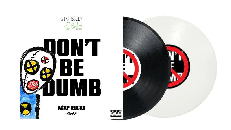 A$AP Rocky Don't Be Dumb vinyl signed Tim Burton edition dummy variant front cover