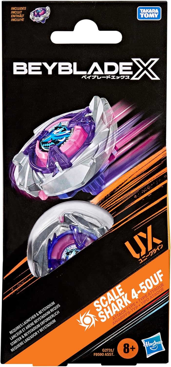 Beyblade X Scale Shark 4-50UF Booster Pack Hasbro Takara Tomy front view