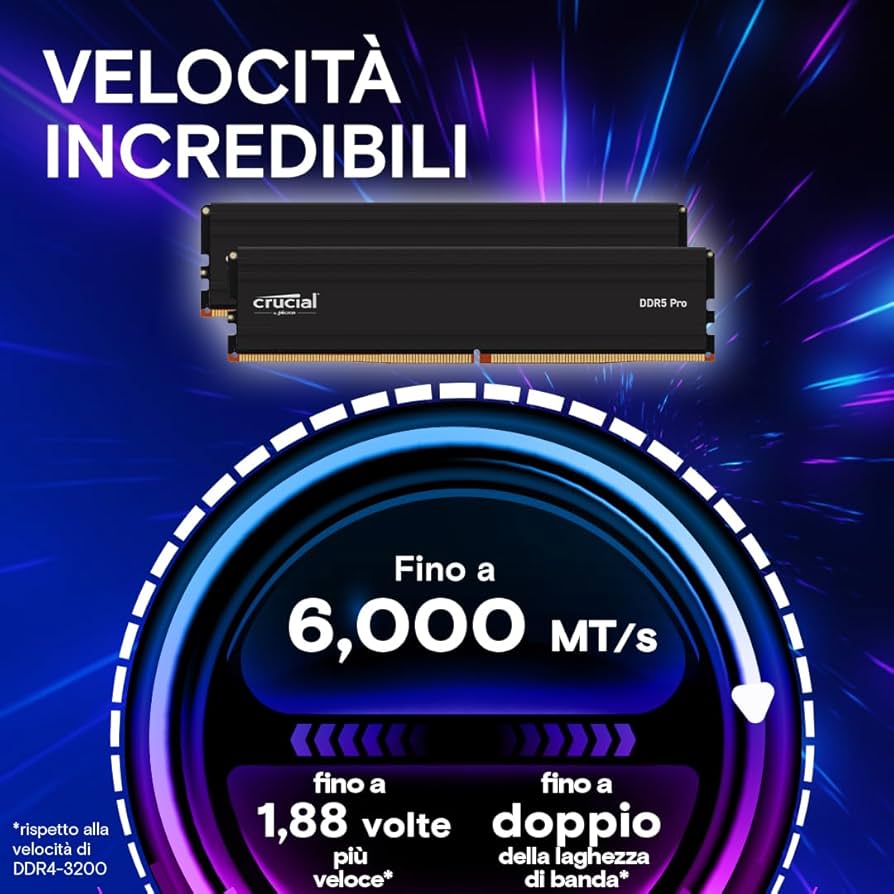 Performance RAM Crucial DDR5 6000MHz CL48