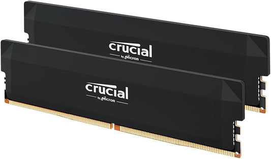 Crucial DDR5 32GB 6000MHz CL36 kit RAM vista angolata