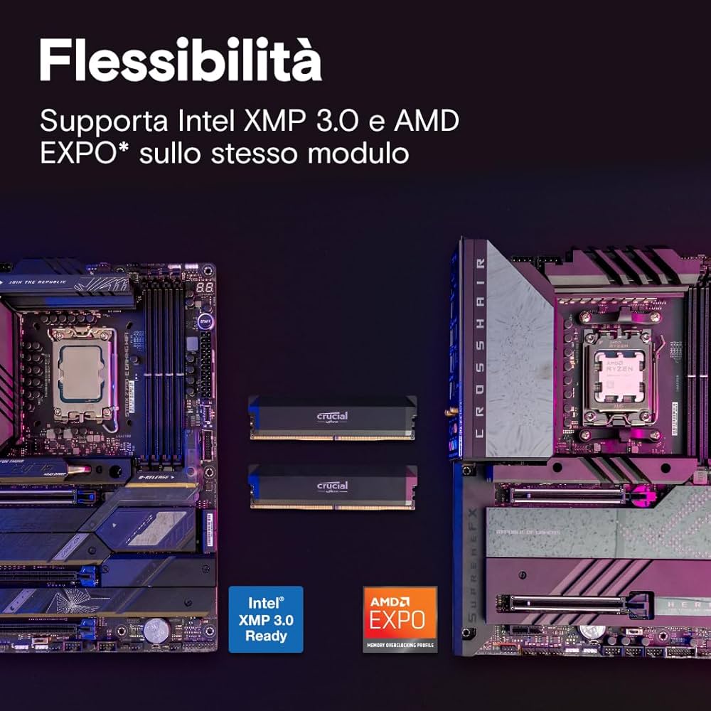 Flessibilità RAM Crucial DDR5 6000MHz CL36