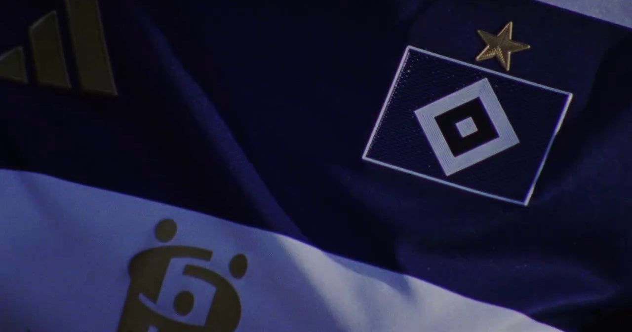 Dettaglio logo 2 Hamburg SV sulla maglietta