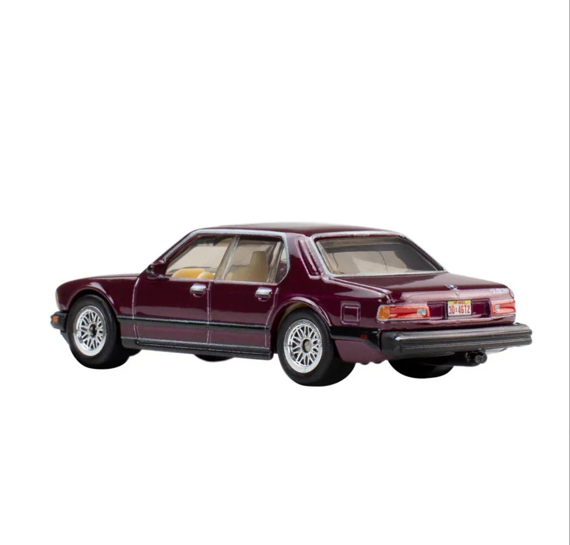Hot Wheels Stranger Things BMW 733i Pop Culture angled view from back
