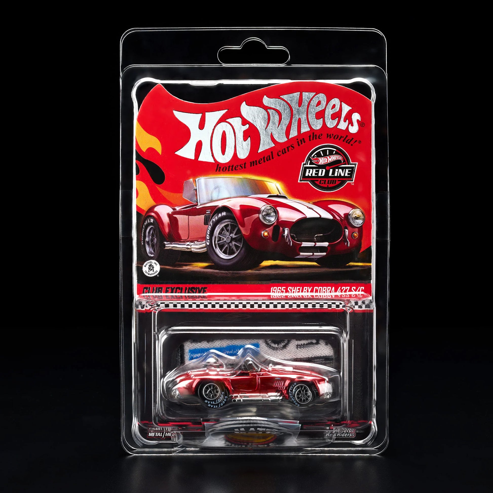 Hot Wheels RLC Shelby Cobra 427 S/C inside blister packaging
