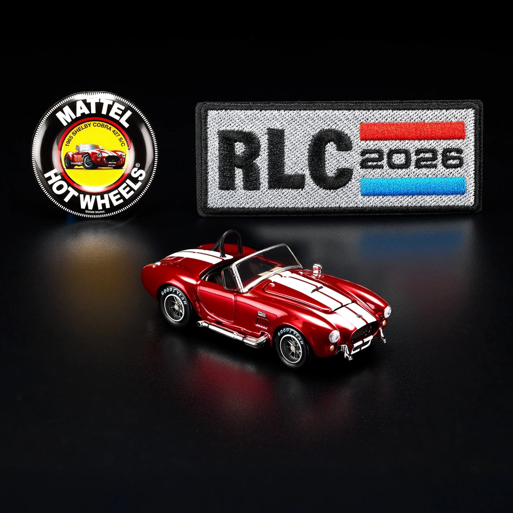 Overview of Hot Wheels 1965 Shelby Cobra 427 S/C RLC model left side
