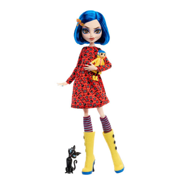 Monster High Skullector x LAIKA Coraline Doll front view no waterproof jacket on