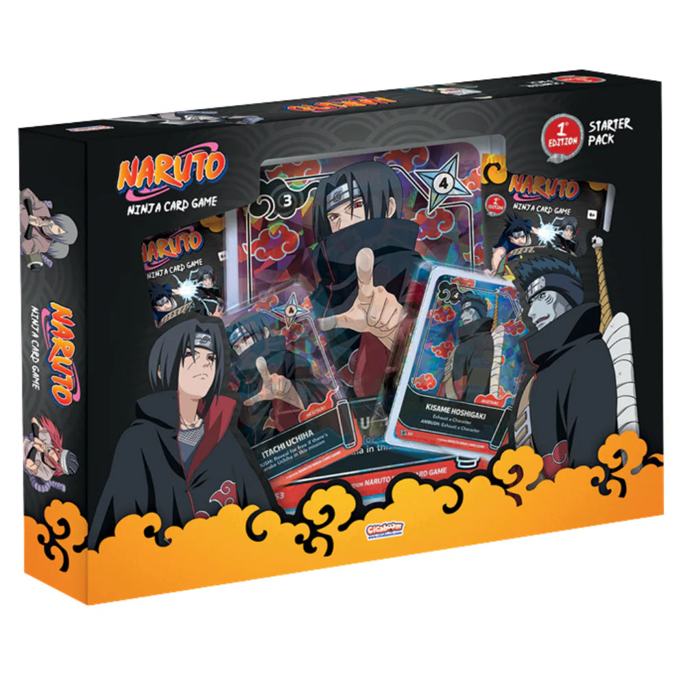 Naruto Mythos TCG Starter Pack Itachi & Kisame First Edition vista frontale
