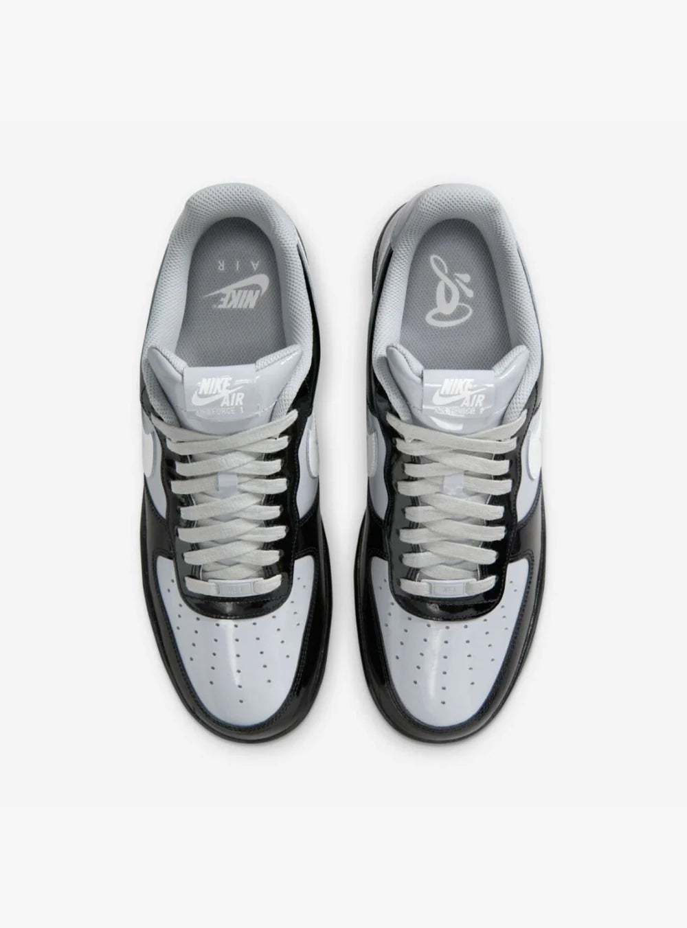 Nike Air Force 1 Low Central Cee Black White Smoke Grey vista dall’alto
