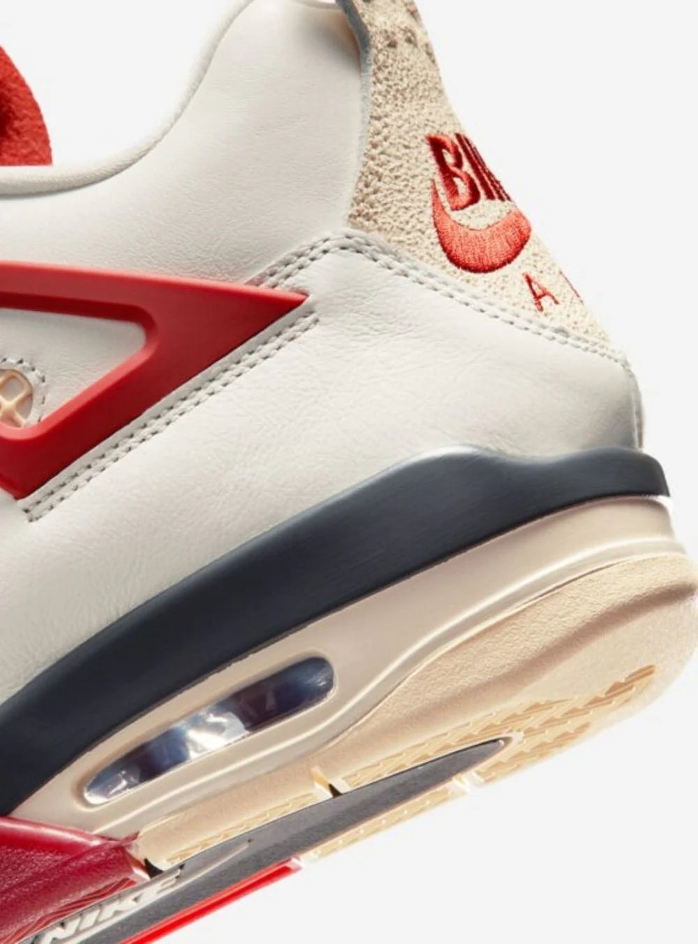 Dettaglio heel Nike Air Jordan 4 Nigel Sylvester Brick After Brick