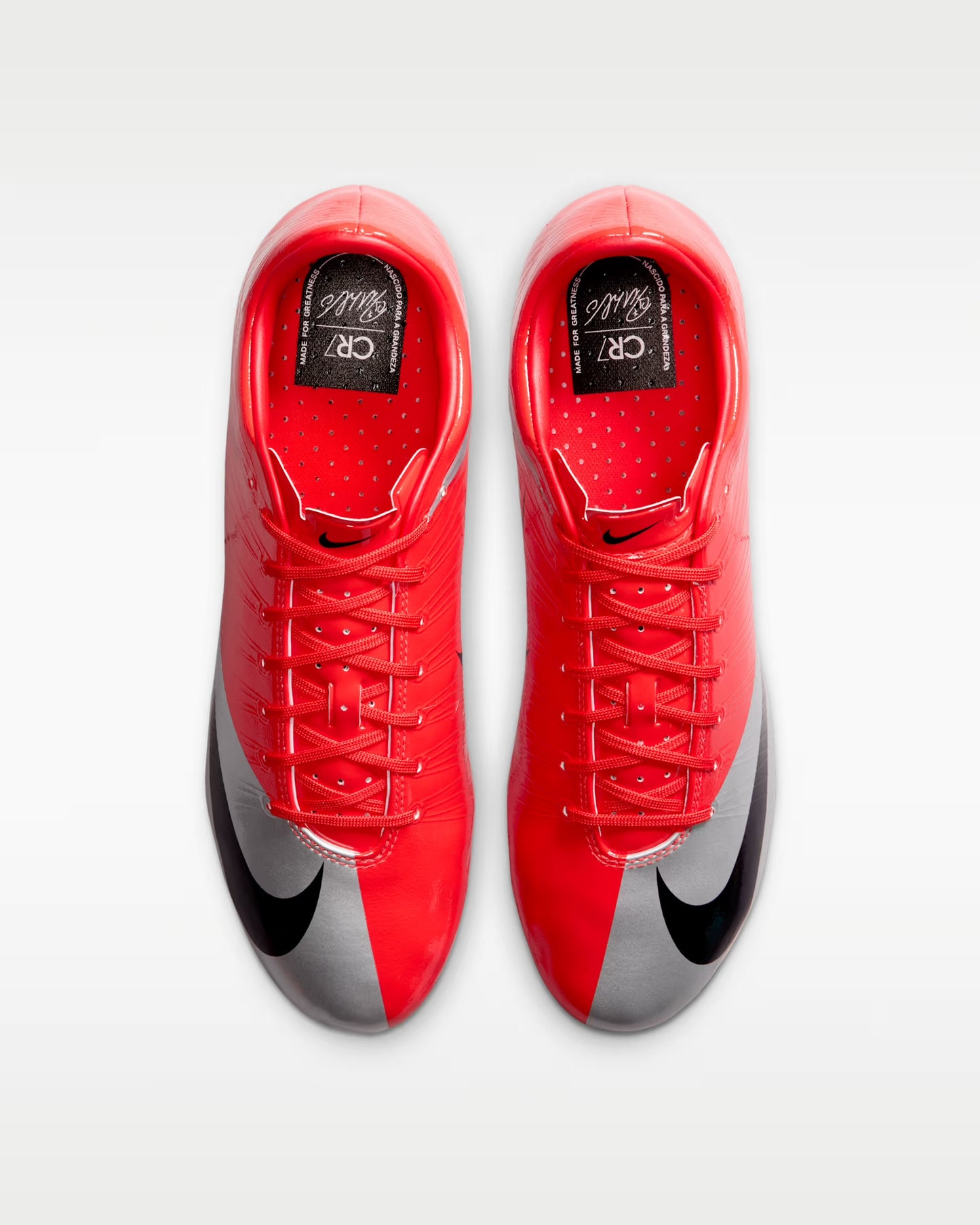 Nike Mercurial Superfly CR7 Safari FG SE Red Silver vista Dall’alto