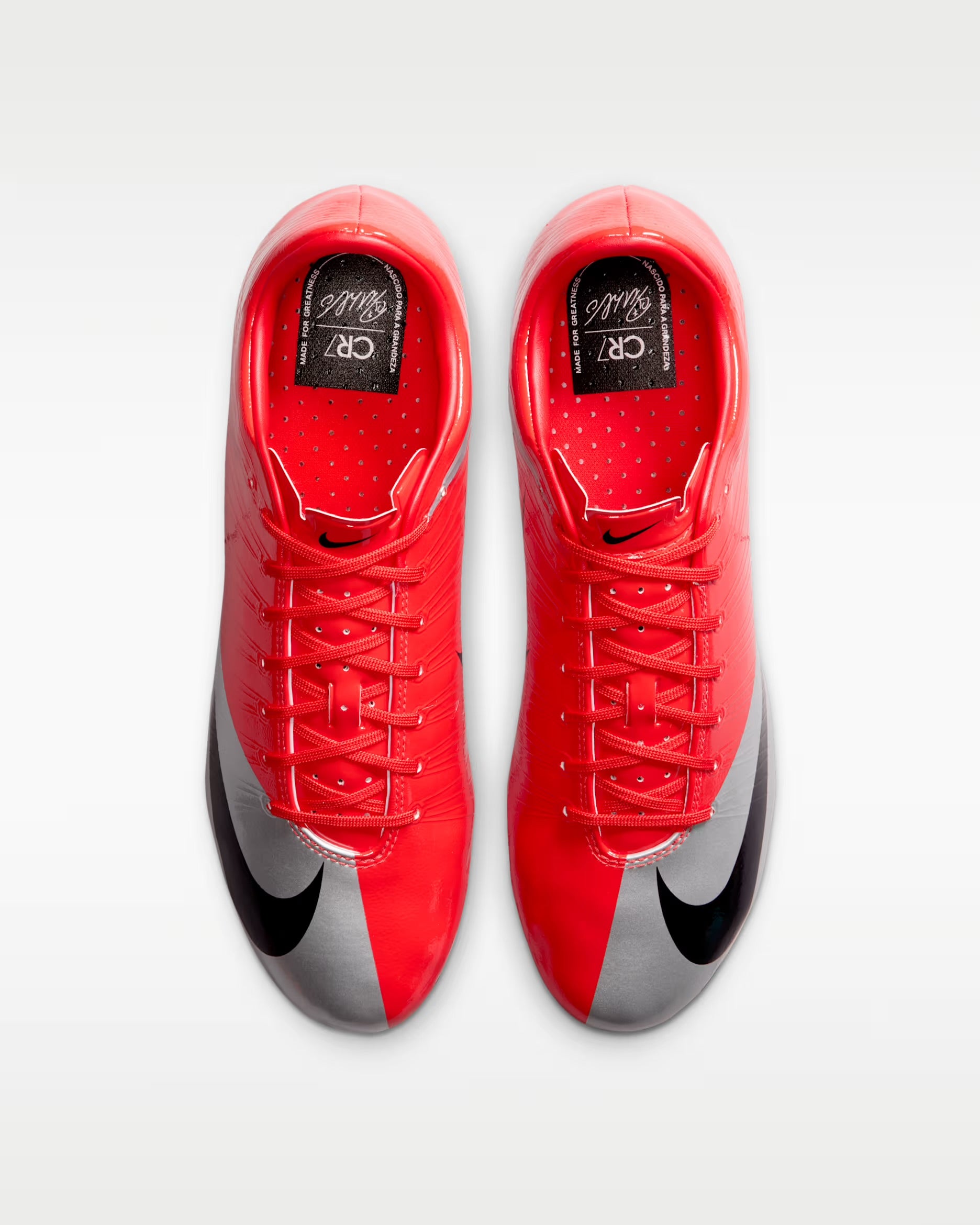 Nike Mercurial Superfly CR7 Safari FG SE Red Silver vista Dall’alto