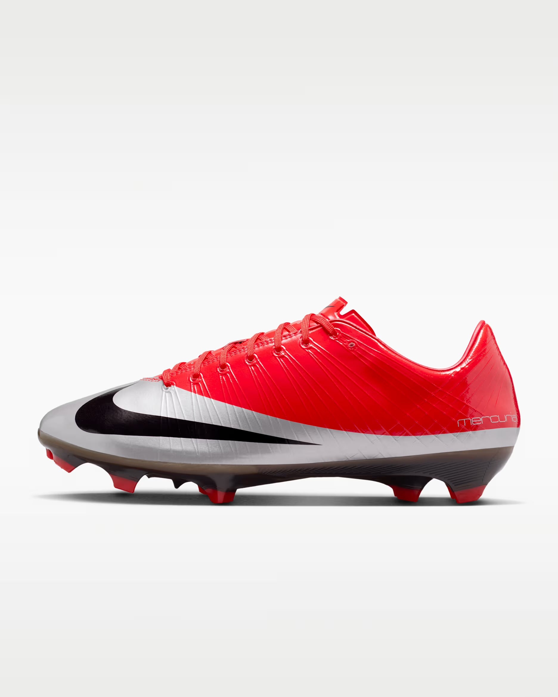 Nike Mercurial Superfly CR7 Safari FG SE Red Silver vista laterale destra