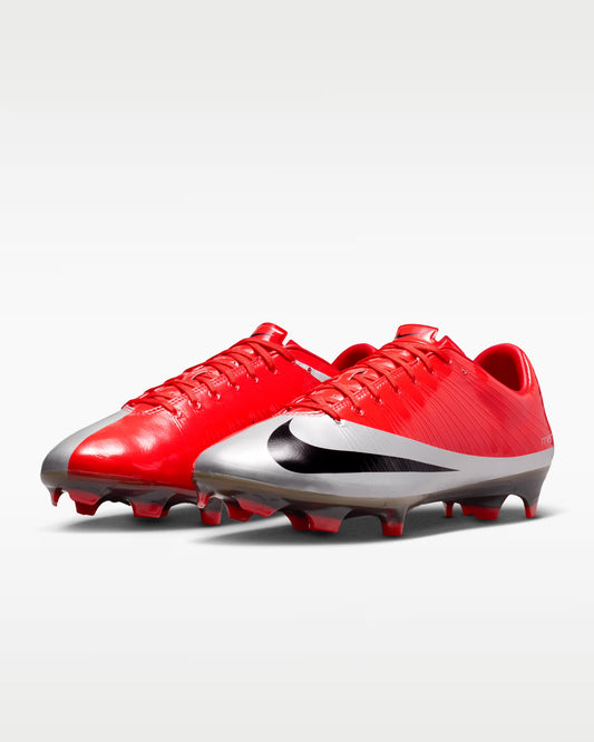 Nike Mercurial Superfly CR7 Safari FG SE Red Silver vista diagonale destra