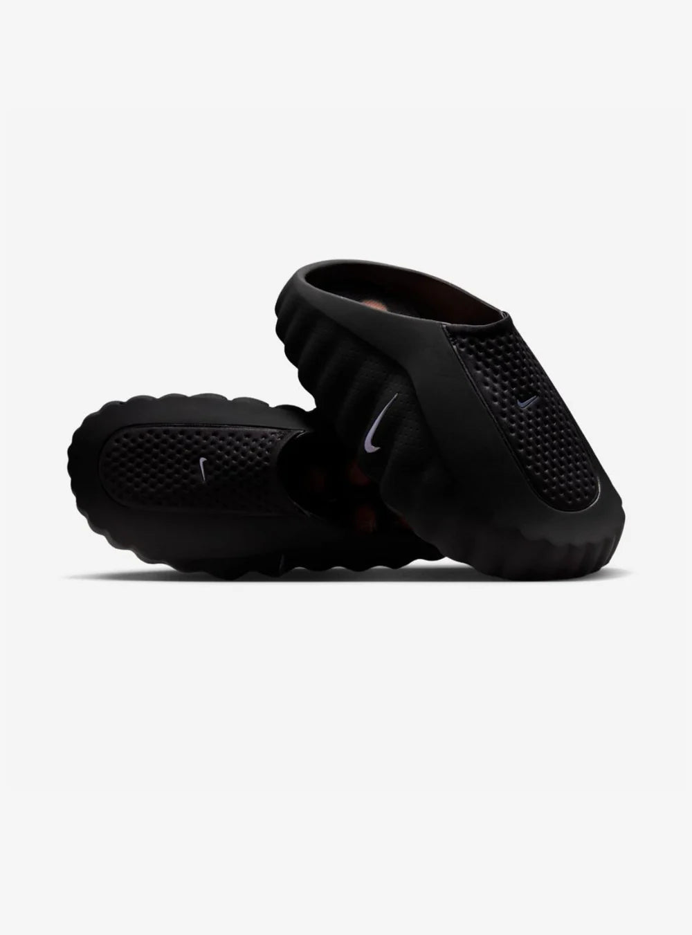 Nike Mind 001 Slide Black Chrome vista completa paio
