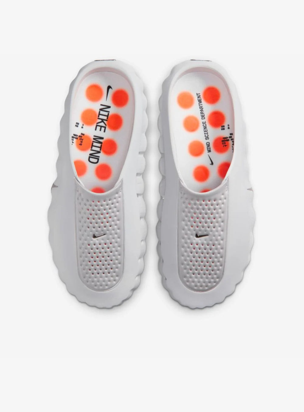 Nike Mind 001 Slide Light Smoke Grey vista dall’alto
