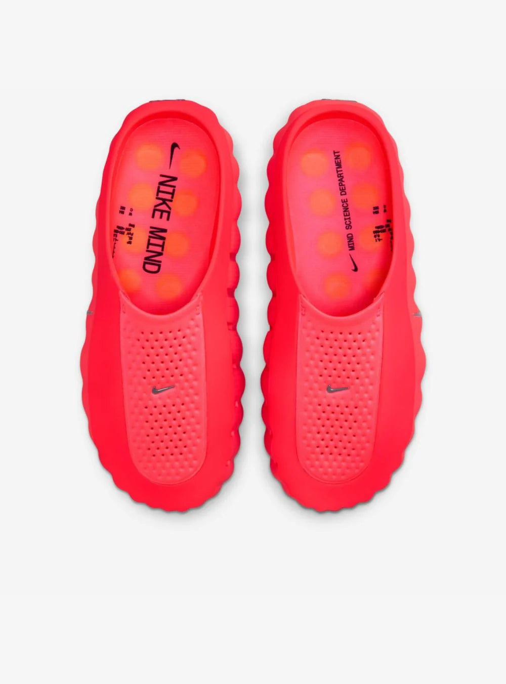 Nike Mind 001 Slide Solar Red vista dall’alto
