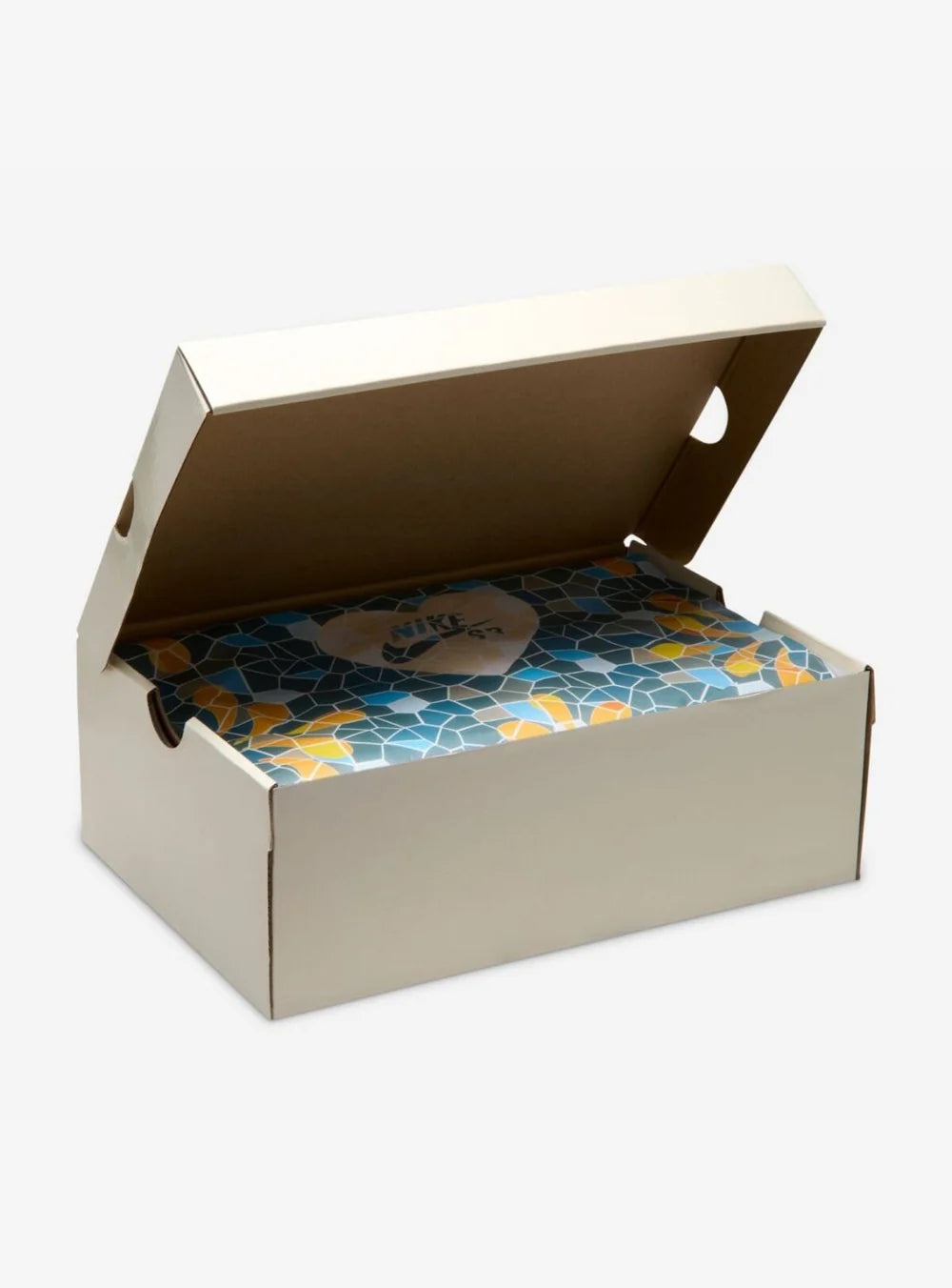 Dettaglio scatola aperta Nike SB Dunk Bluetile Skateboards