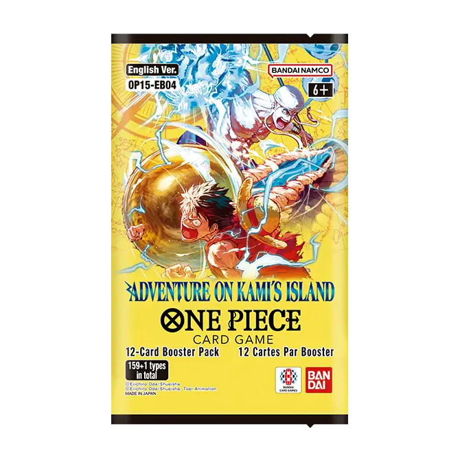 One Piece Card Game OP-15 EB-04 booster pack Island of God artwork