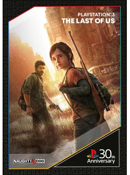 Dettaglio carta the last of Us Panini PlayStation 30th Anniversary Collector’s Box
