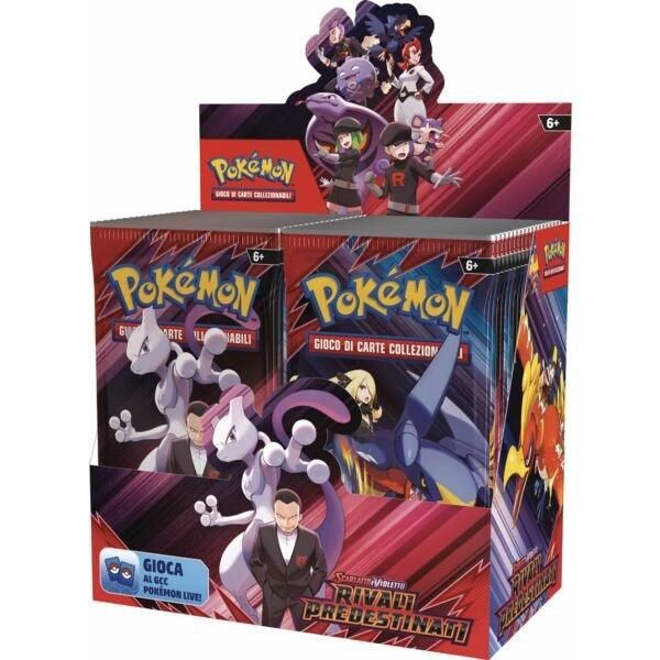Pokémon GCC Display 36 bustine Rivali Predestinati ITA vista angolata
