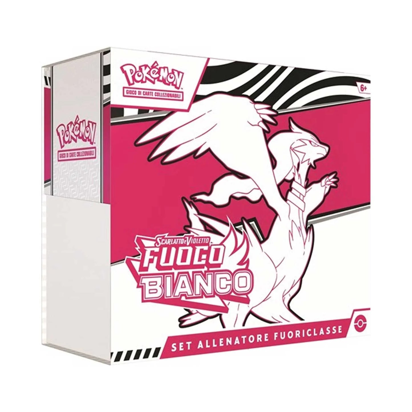 Confezione Pokémon GCC Set Allenatore Fuoriclasse Nero e Bianco – Fuoco Bianco - Lingua Italiana - angolazione obliqua