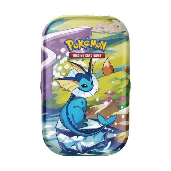 Mini Tin Pokémon Scarlatto & Violetto Evoluzioni Prismatiche Vaporeon