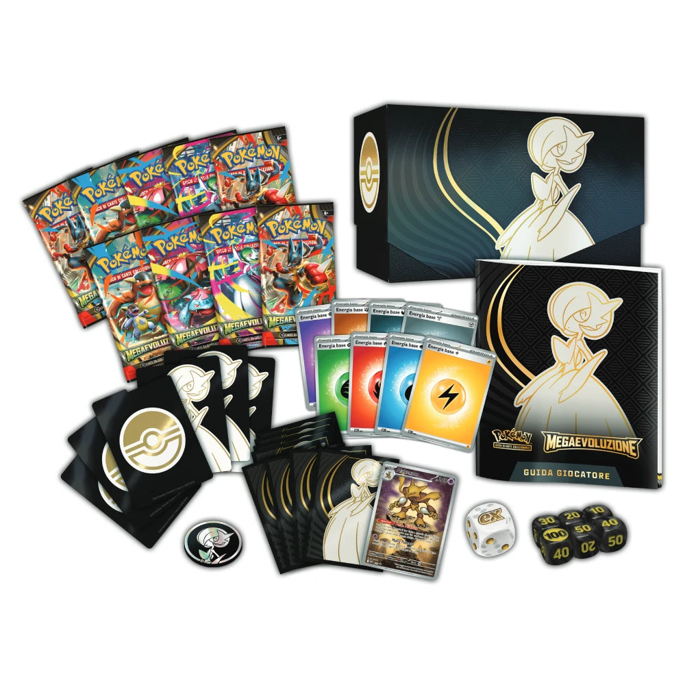 Set Allenatore Fuoriclasse Megaevoluzione Mega Gardevoir contenuto