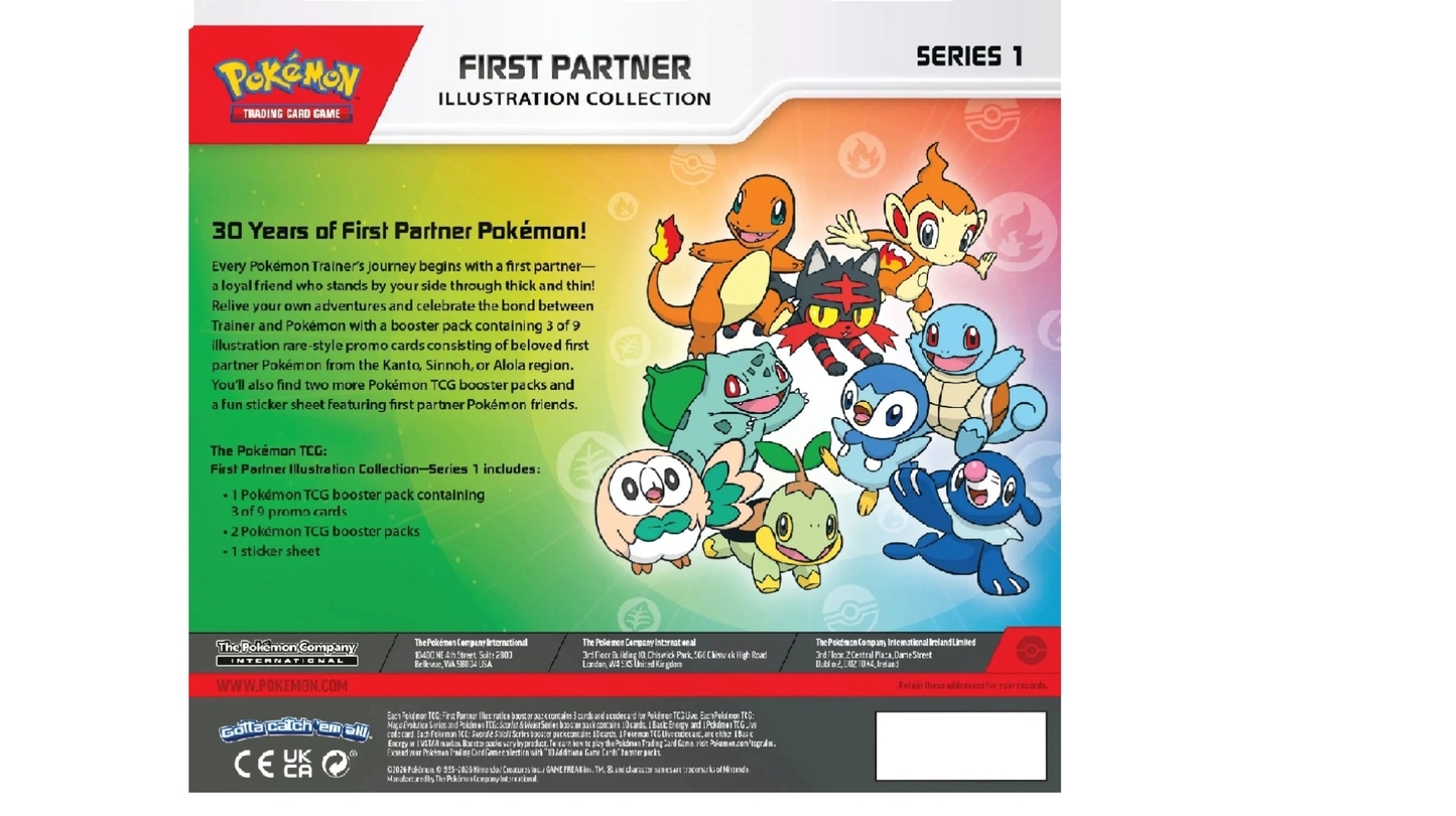 Pokémon TCG Illustration Collection First Partner Pokémon back view
