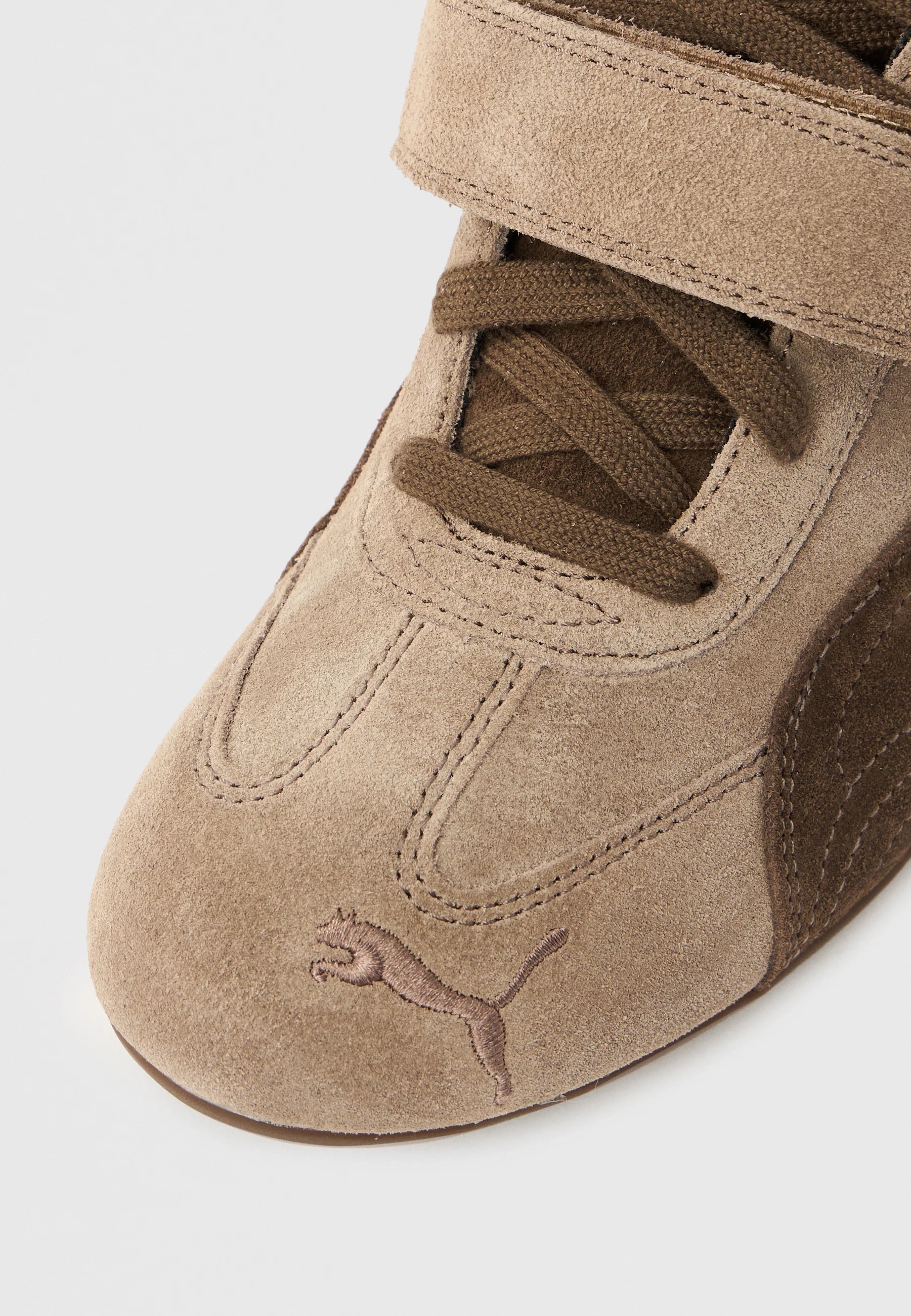 Puma Speedcat Wedge Totally Taupe Chocolate Dettaglio Toe 