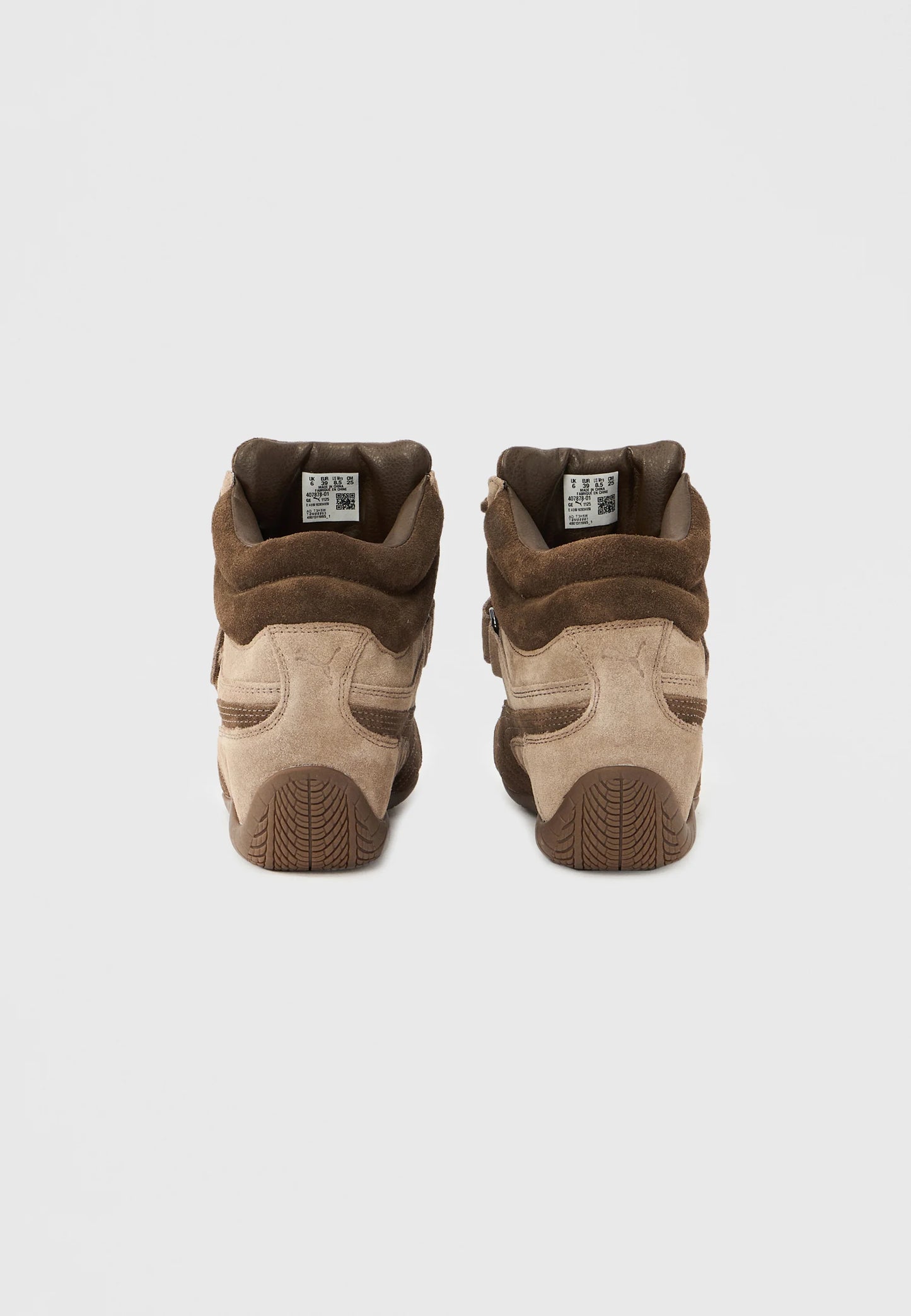 Puma Speedcat Wedge Totally Taupe Chocolate vista posteriore tallone