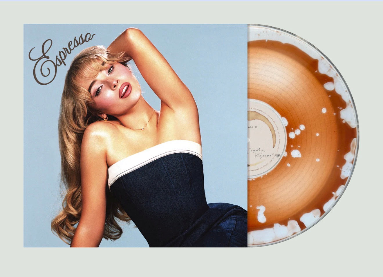 Open Sabrina Carpenter Espresso vinyl limited edition packaging
