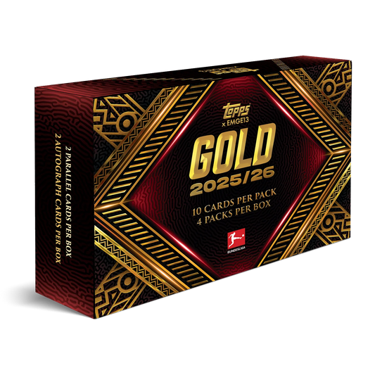 Topps Bundesliga Gold 2026 box angled view