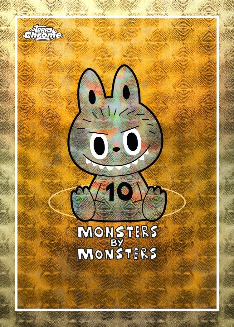 Close-up of Topps Chrome Labubu The Monsters cards 4