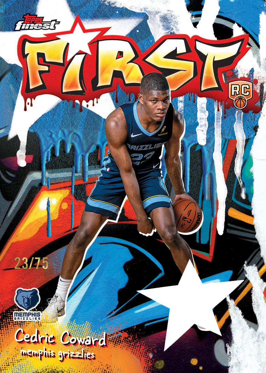Close-up of Topps Finest 2025-26 Basketball coward’s card